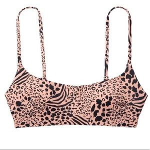 VS animal print Tahiti essential scoop bikini top XL